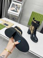 Gucci With Double G Ankle Boots Camel Ebony 719849 Aabd0 1183 - Image 4