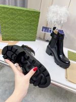 Gucci Women'S Ankle Boot With Logo Black 730064 Aabk6 1000 - Image 5