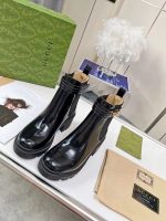 Gucci Women'S Ankle Boot With Logo Black 730064 Aabk6 1000 - Image 11