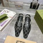 Gucci Gg Embellished Slingback Flats Black - Image 3