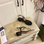 Gucci Double G Sandal Leather Black 674840 Bko00 1000 - Image 4