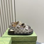 Gucci Double G Sandal Beige And Ebony 771575 G1730 9755 - Image 3