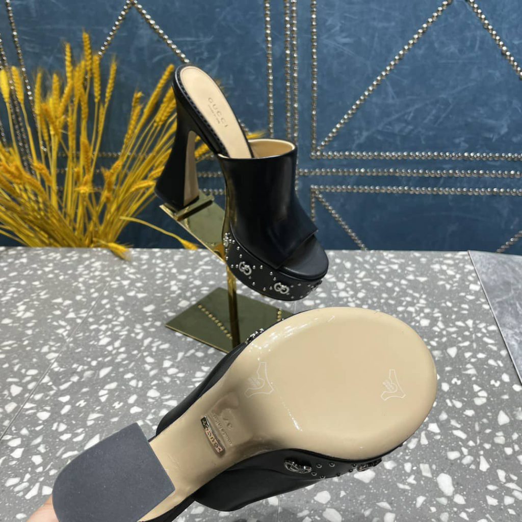 Gucci Women'S Platform Slide Sandal Black 740426 C9D00 1000 - Image 6