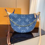 Louis Vuitton Loop Hobo Monogram Denim Bag Blue 35Cm - Image 6