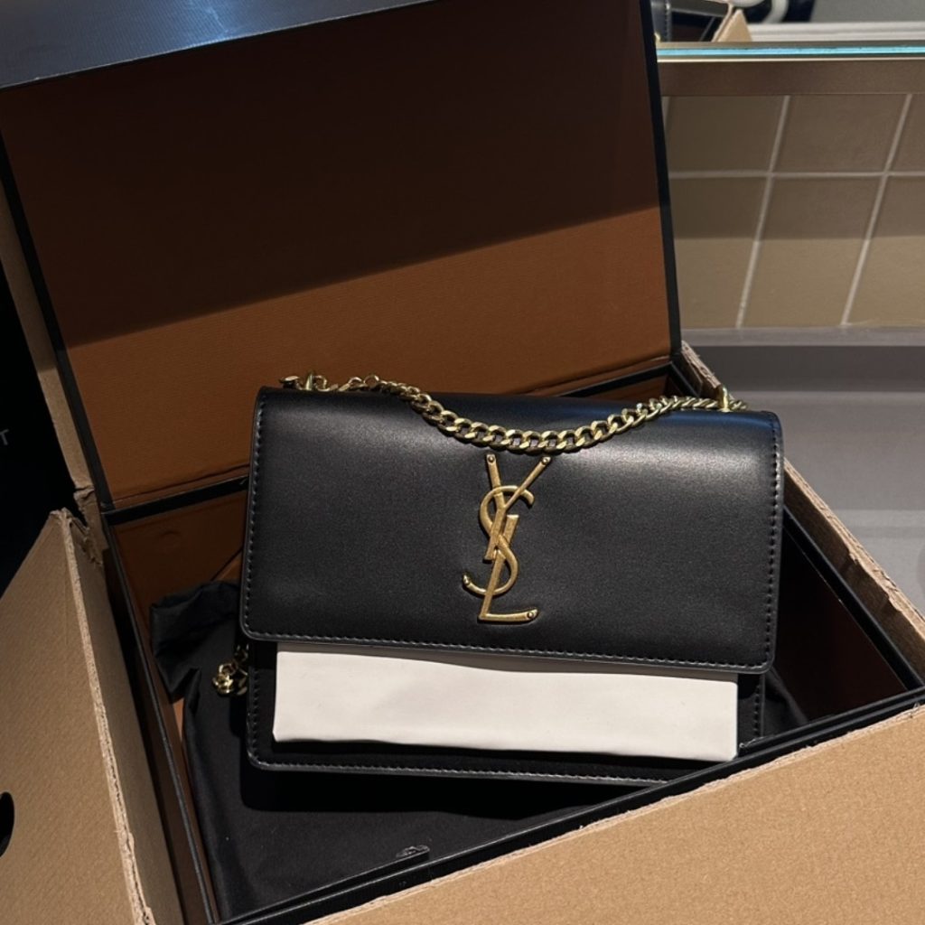 Saint Laurent Sunset Medium In Smooth Leather Bag Black 22Cm 634723 D4267 1031 - Image 3