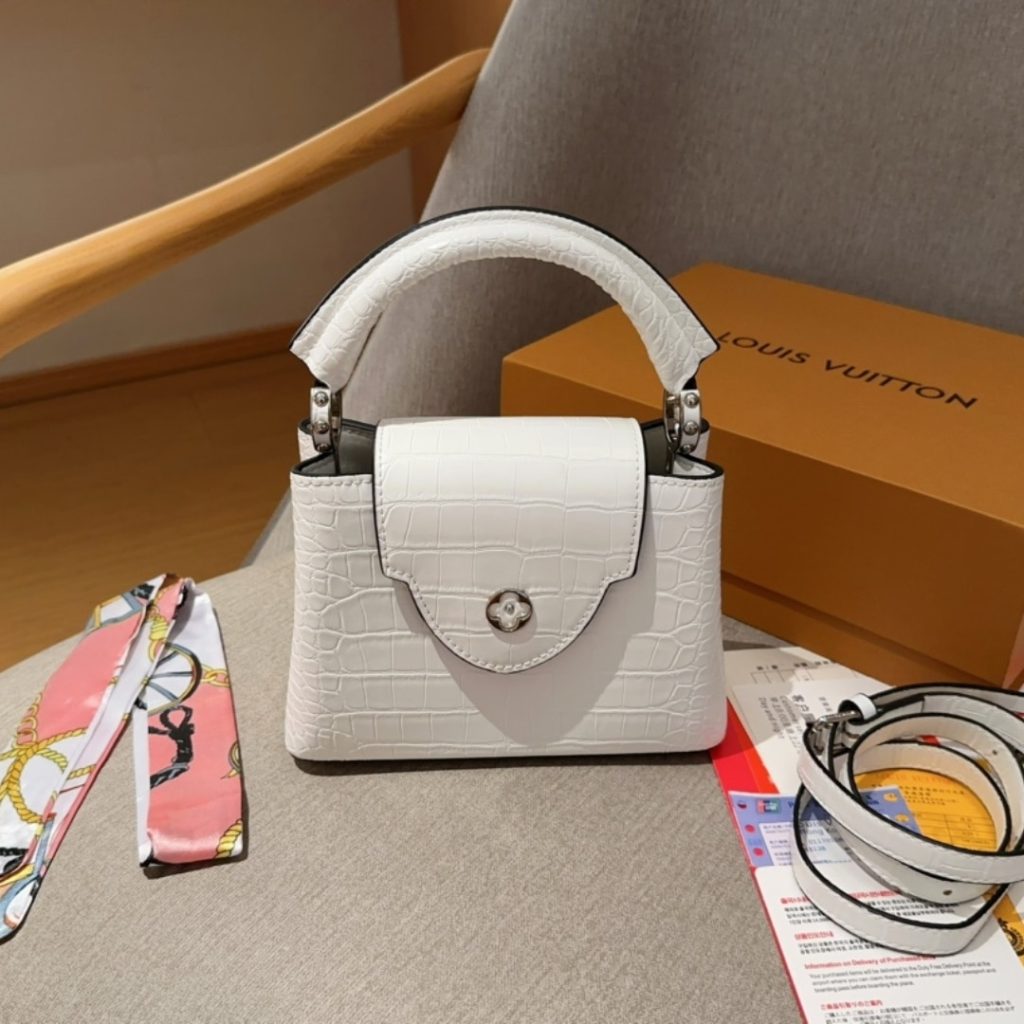 Louis Vuitton Capucines Mini White 21Cm N93701 - Image 3