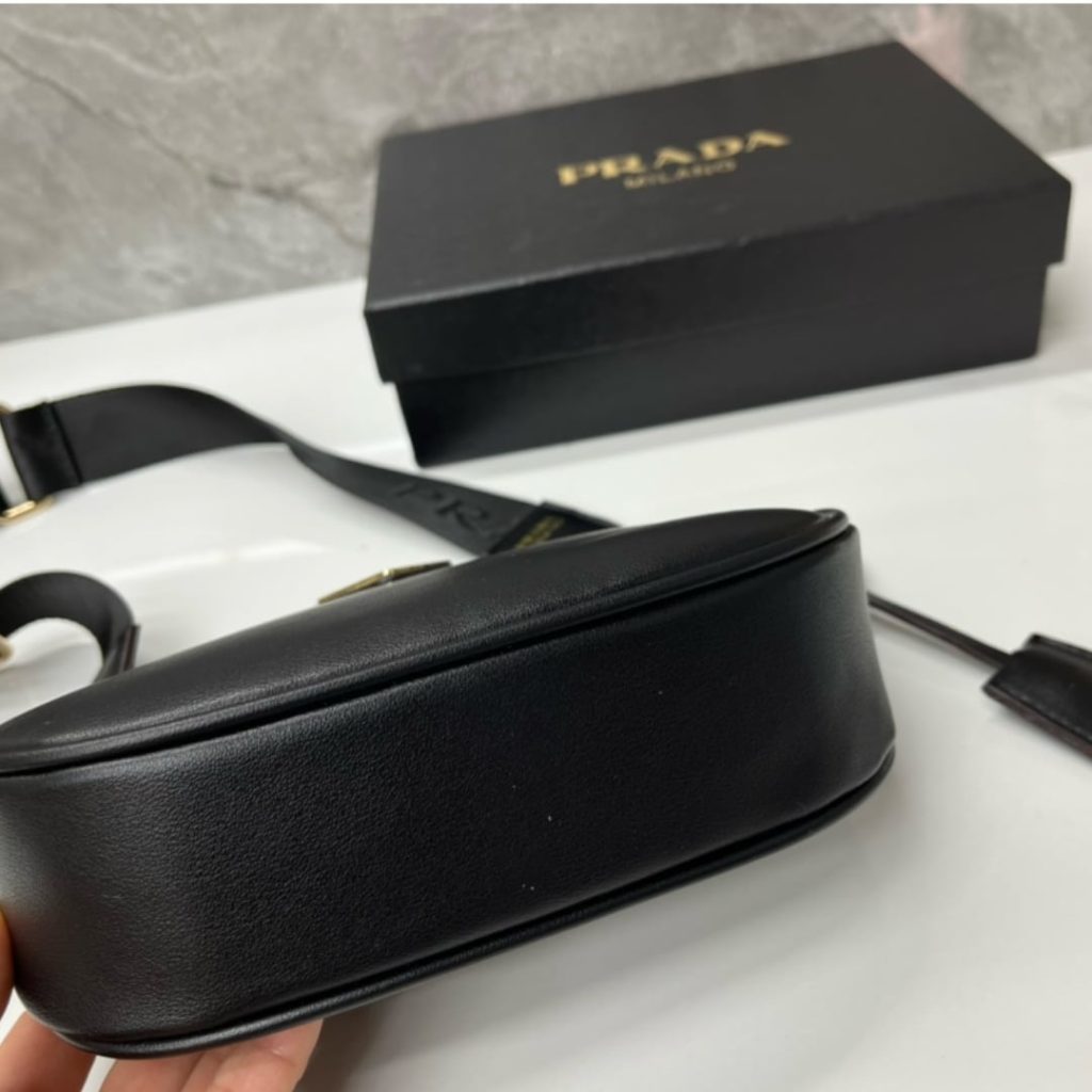 Prada Leather Mini Shoulder Bag Black 21Cm 1Bh212 2Aix F0002 V Nvm - Image 4