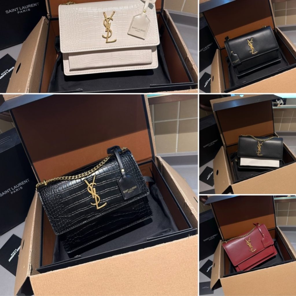 Saint Laurent Sunset Medium In Smooth Leather Bag Black 22Cm 634723 D4267 1031 - Image 4