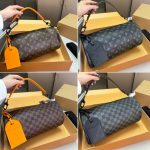Louis Vuitton Soft Polochon Monogram Macassar Canvas Black 34Cm M46796 - Image 4