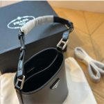 Prada Spazzolato Bucket Bag Black 17Cm - Image 5