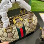Gucci Ophidia Small Boston Bag GG Monogram Beige And Dark Brown 22Cm 772053 96IWG 8745 - Image 4