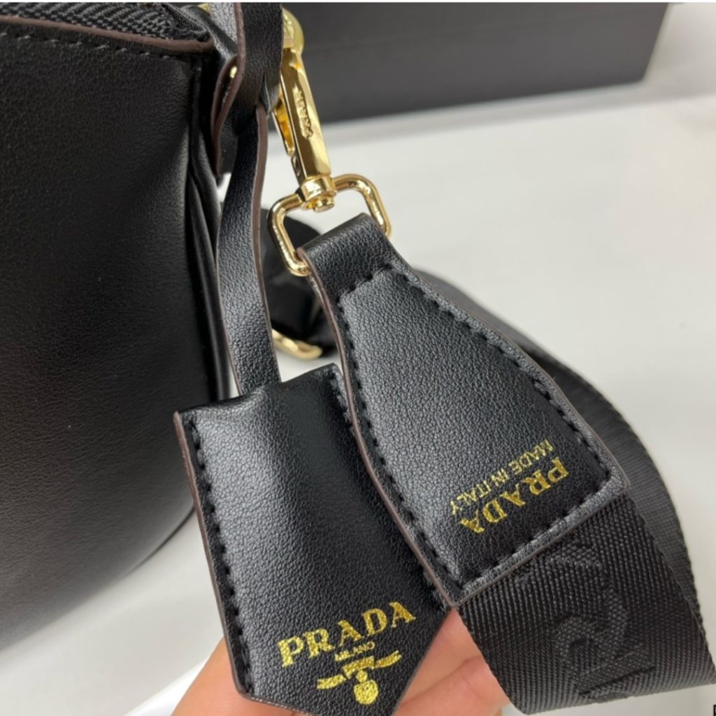 Prada Leather Mini Shoulder Bag Black 21Cm 1Bh212 2Aix F0002 V Nvm - Image 6