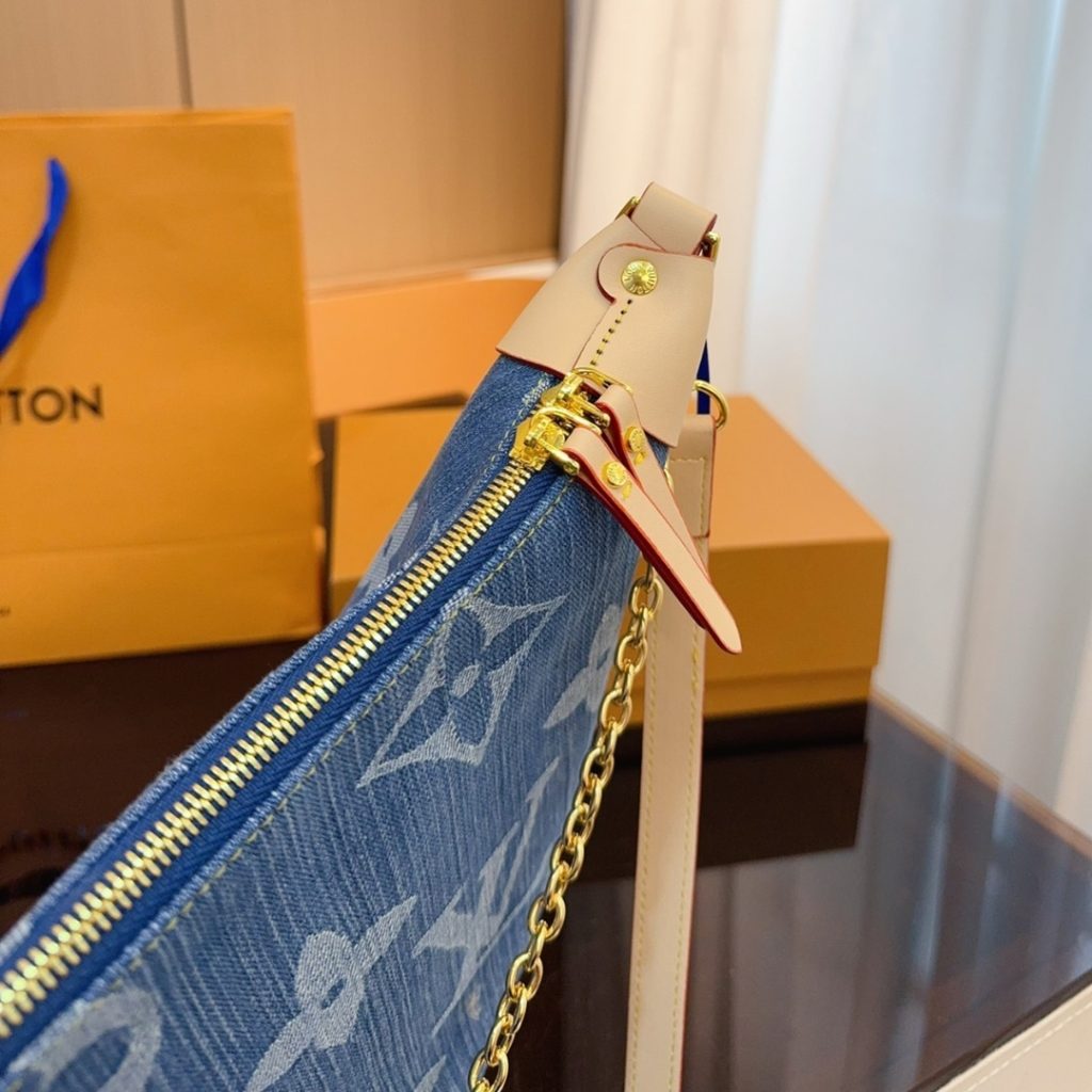 Louis Vuitton Loop Hobo Monogram Denim Bag Blue 35Cm - Image 10