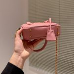 Prada Saffiano Lux Signature Mini Bauletto Bag Pink 19Cm - Image 7
