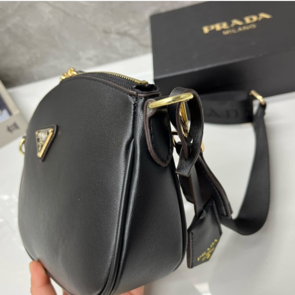 Prada Leather Mini Shoulder Bag Black 21Cm 1Bh212 2Aix F0002 V Nvm - Image 7