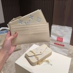 Louis Vuitton Félicie Pochette Bag Candy Blue 21Cm M83025 - Image 4