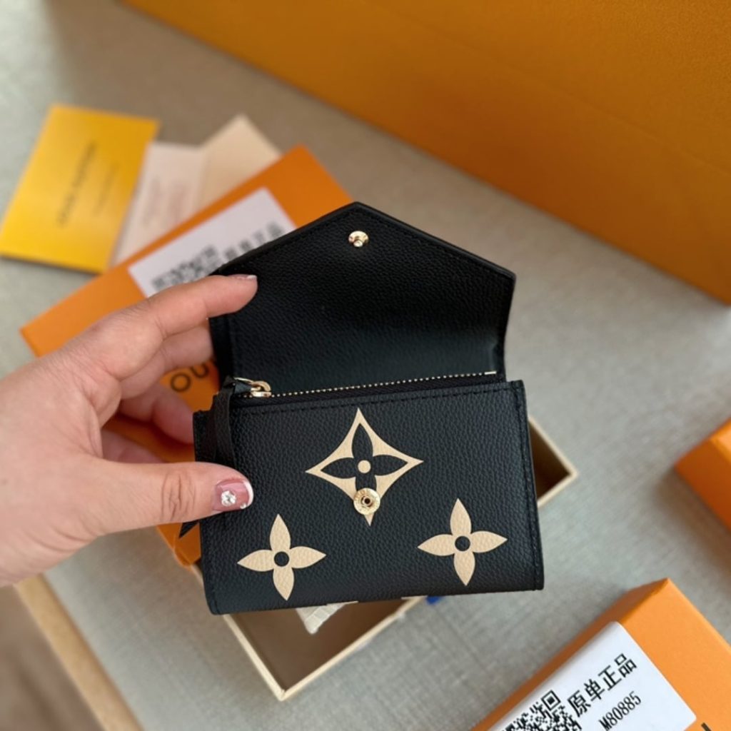 Louis Vuitton Victorine Wallet Black/Beige 12Cm M80968 - Image 8