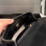 Chanel Mini Flap Bag Shiny Imitation Pearls And Gold Tone Metal Black 17Cm - Image 9