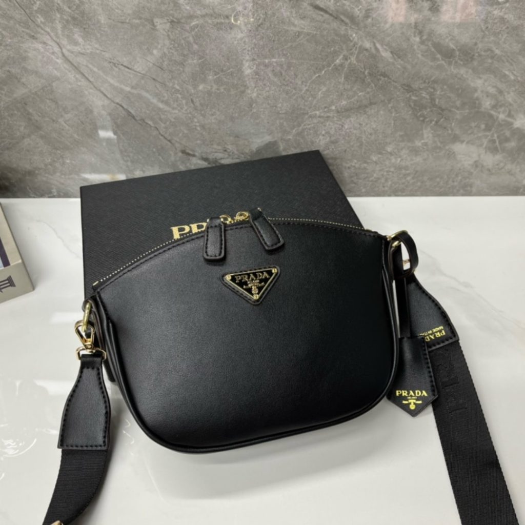 Prada Leather Mini Shoulder Bag Black 21Cm 1Bh212 2Aix F0002 V Nvm - Image 9