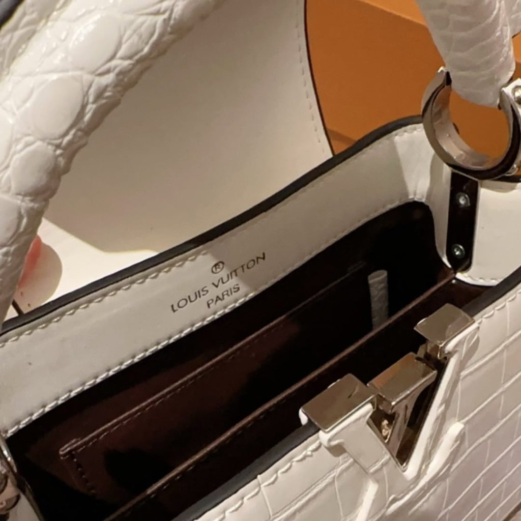 Louis Vuitton Capucines Mini White 21Cm N93701 - Image 9