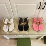 Gucci Double G Sandal Leather White 674840 Bko00 9022 - Image 3