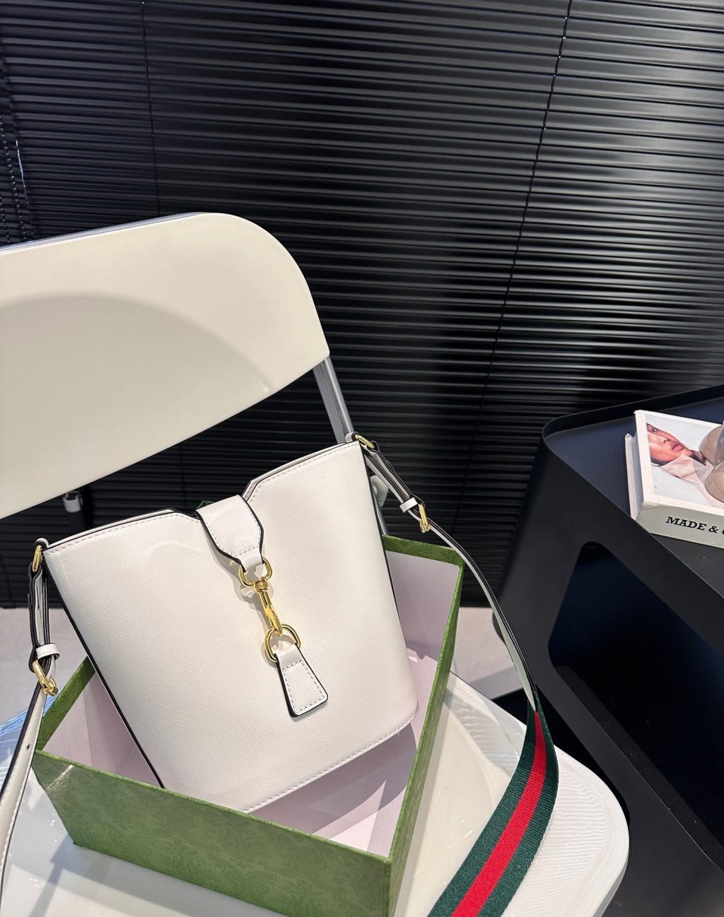 Gucci Mini Bucket Shoulder Bag White 19Cm 782908 Aaddy 9589 - Image 3