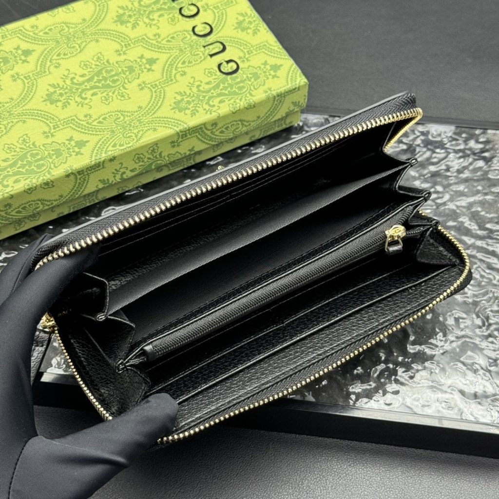 Gucci Animalier Leather Zip Around Wallet 19cm 523667 Dj20t 1000 - Image 5