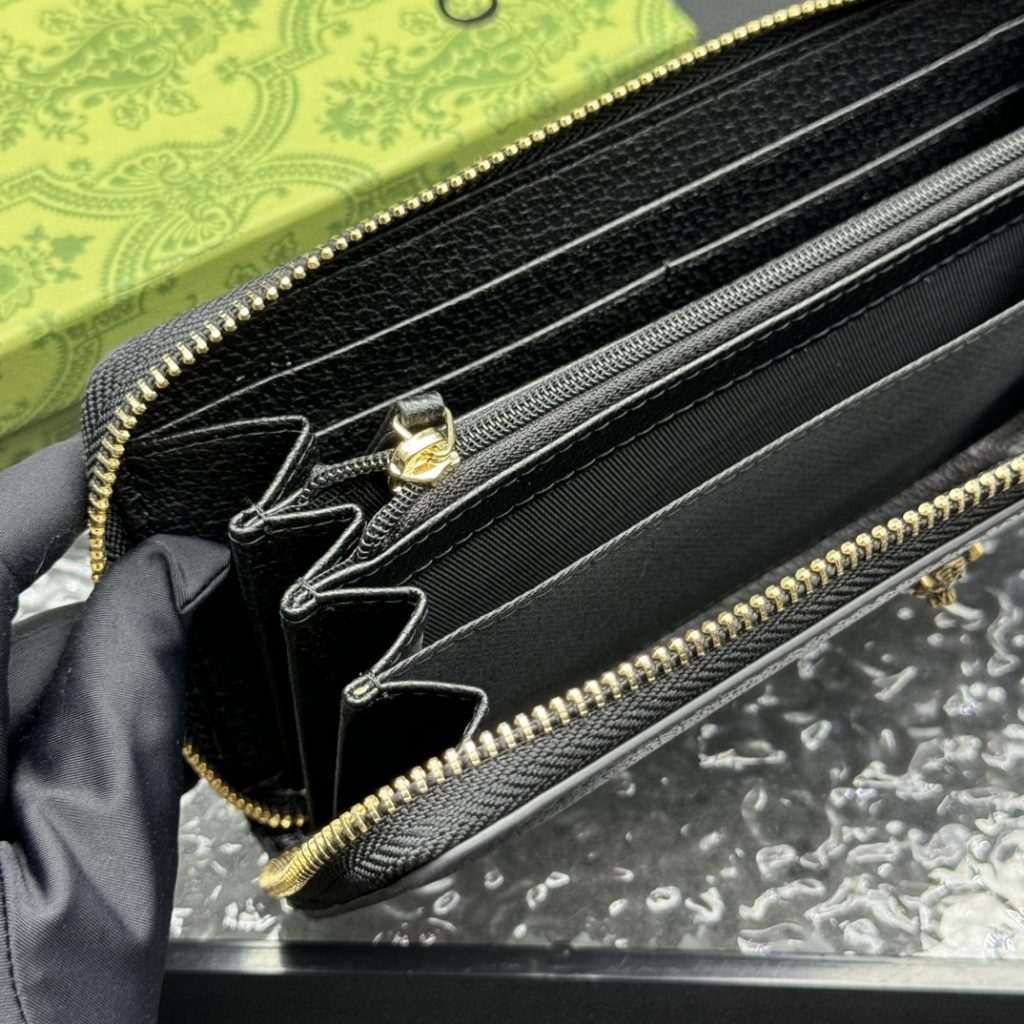 Gucci Animalier Leather Zip Around Wallet 19cm 523667 Dj20t 1000 - Image 6