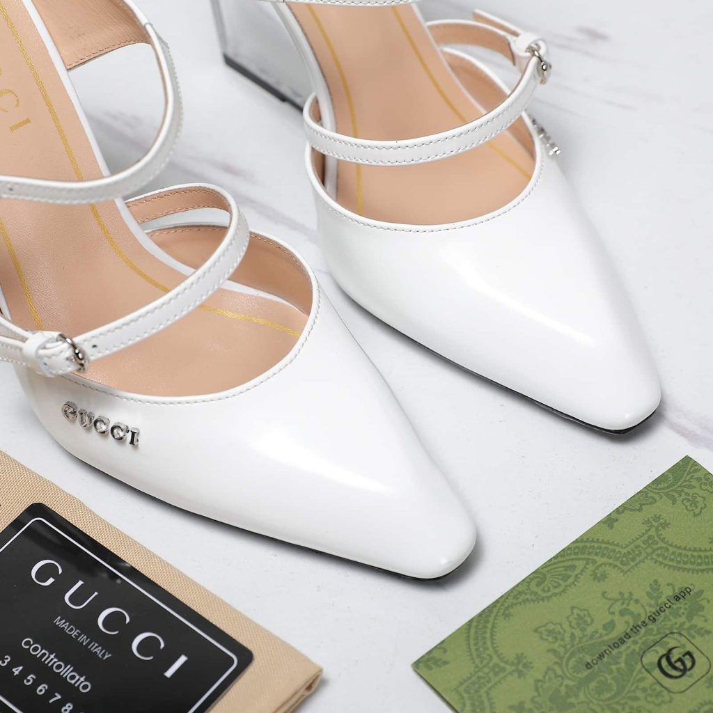Gucci Women's Wedge Mule White 827856 Clg00 9014 - Image 8