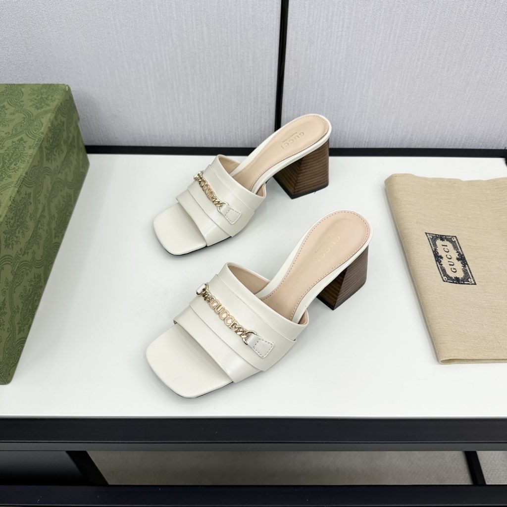 Gucci Signoria Slide Sandal In White 786595 Aaboc 9540 - Image 6