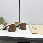 Gucci Signoria Slide Sandal In White 786595 Aaboc 9540 - Image 5