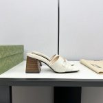 Gucci Signoria Slide Sandal In White 786595 Aaboc 9540 - Image 3