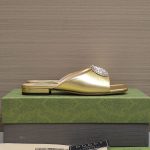 Gucci Gg Crystal Slippers Gold - Image 3