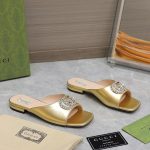 Gucci Gg Crystal Slippers Gold - Image 7