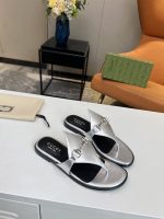 Gucci Women'S Thong Sandal With Horsebit Silver - Image 3