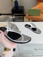 Gucci Women'S Thong Sandal With Horsebit Silver - Image 7
