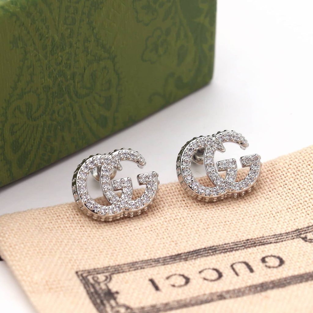 Gucci Gg Marmont Crystal Stud Earrings 814432 J3f42 8162 - Image 3