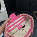 Chanel Straw Shoulder Bags Pink 27Cm - Image 6