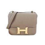 Hermes Constance Epsom Ck18 Etoupe Rose Gold Hardware 18Cm