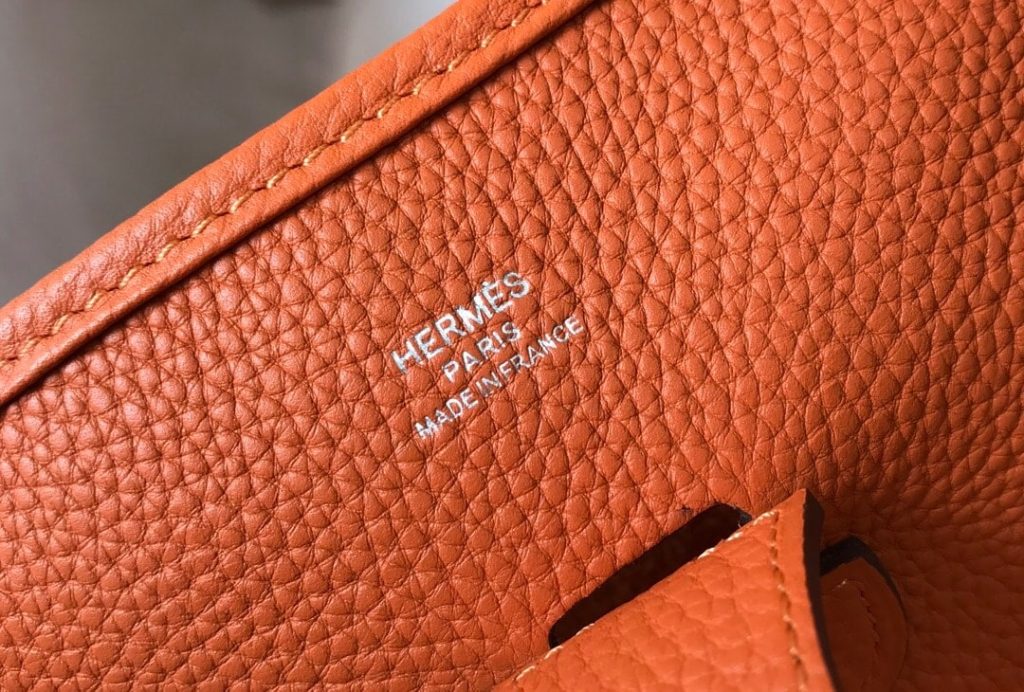 Hermes Clemence Evelyne Pm 25Cm Orange Feu - Image 5
