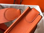 Hermes Clemence Evelyne Pm 25Cm Orange Feu - Image 7