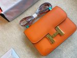 Hermes Constance Mini Epsom Gold-Toned Hardware Orange 18Cm - Image 3