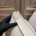 Hermes Clemence Evelyne Pm 25Cm White - Image 6