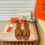 Hermes Slippers Flat Oran Brown H021056Z - Image 3