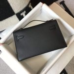 Hermes Mini Kelly Pochette Gold Toned Hardware Black 22Cm - Image 5