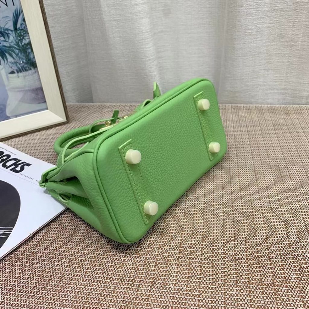 Hermès Birkin B25 Togo Grenat Ghw Green 20Cm - Image 7