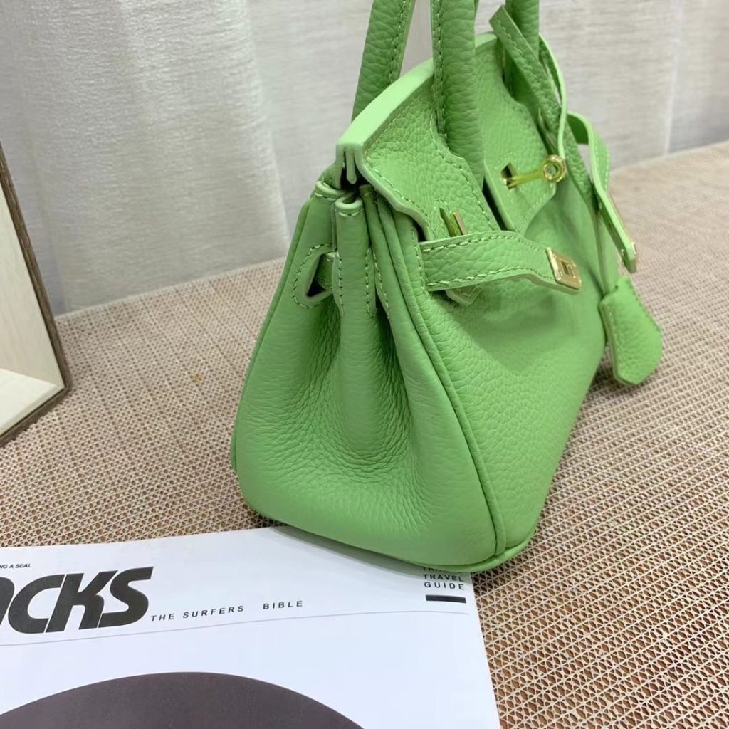 Hermès Birkin B25 Togo Grenat Ghw Green 20Cm - Image 4