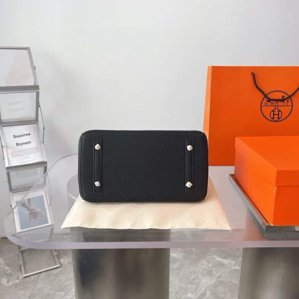 Hermes Birkin 35 Togo Leather Handbag Black 35cm - Image 5