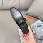 Hermes Jane Ballet Flat In Velvet Noir H242046Z 02370 - Image 8