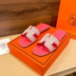 Hermes Oran Sandal Pink H231095Z C5350 - Image 10